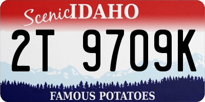 ID license plate 2T9709K