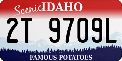 ID license plate 2T9709L