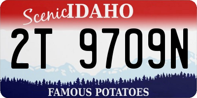 ID license plate 2T9709N