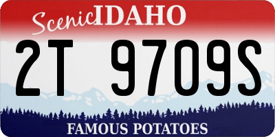 ID license plate 2T9709S