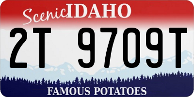 ID license plate 2T9709T