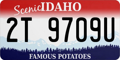 ID license plate 2T9709U