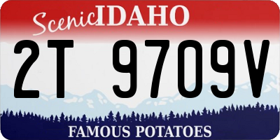 ID license plate 2T9709V