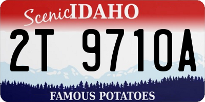 ID license plate 2T9710A