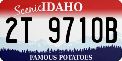 ID license plate 2T9710B