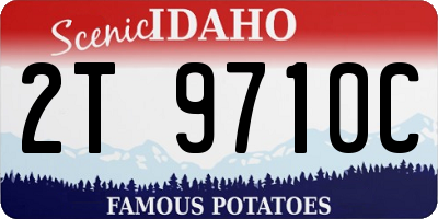 ID license plate 2T9710C