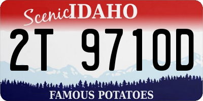 ID license plate 2T9710D