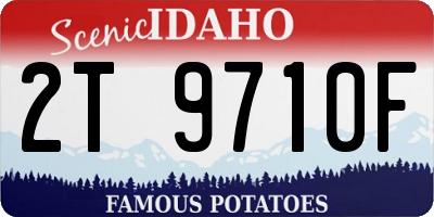 ID license plate 2T9710F