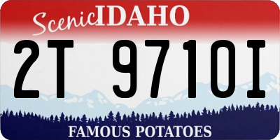 ID license plate 2T9710I