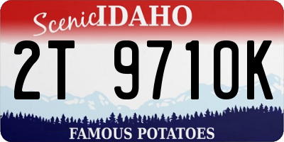 ID license plate 2T9710K