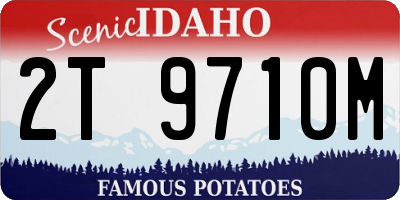 ID license plate 2T9710M