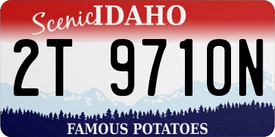 ID license plate 2T9710N