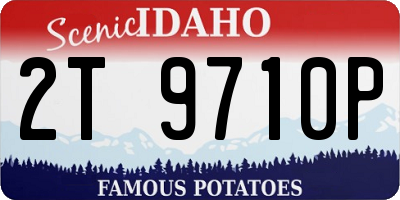 ID license plate 2T9710P