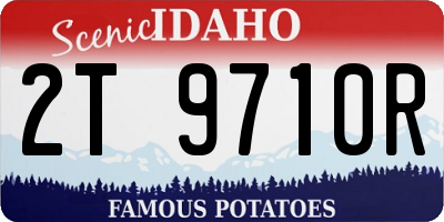 ID license plate 2T9710R