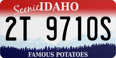 ID license plate 2T9710S