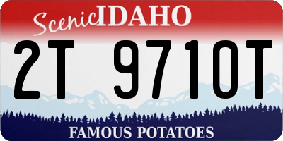ID license plate 2T9710T