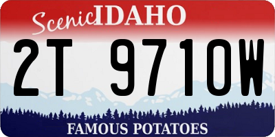 ID license plate 2T9710W