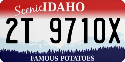 ID license plate 2T9710X