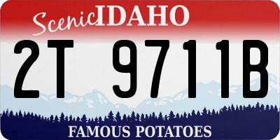ID license plate 2T9711B