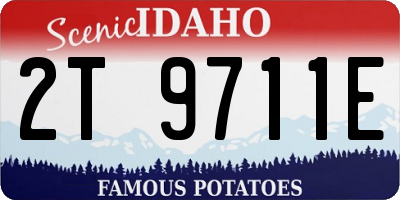 ID license plate 2T9711E