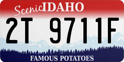 ID license plate 2T9711F