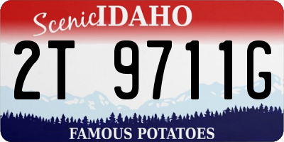 ID license plate 2T9711G