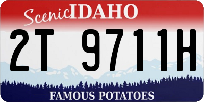 ID license plate 2T9711H
