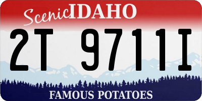 ID license plate 2T9711I