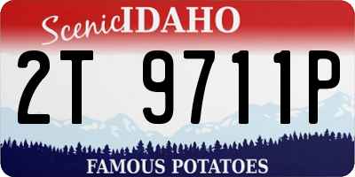 ID license plate 2T9711P