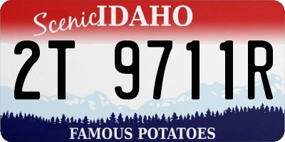 ID license plate 2T9711R
