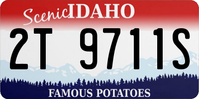 ID license plate 2T9711S
