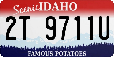 ID license plate 2T9711U