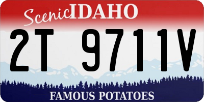 ID license plate 2T9711V