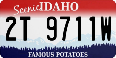 ID license plate 2T9711W