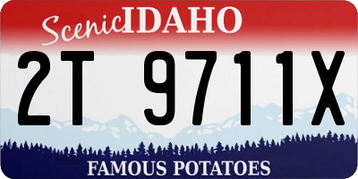 ID license plate 2T9711X