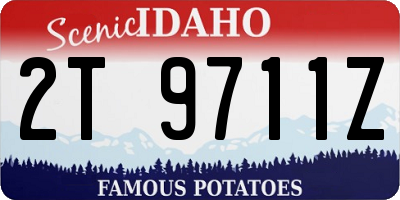 ID license plate 2T9711Z