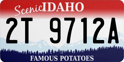 ID license plate 2T9712A