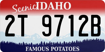 ID license plate 2T9712B