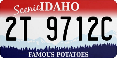 ID license plate 2T9712C