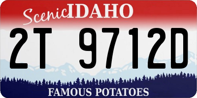 ID license plate 2T9712D