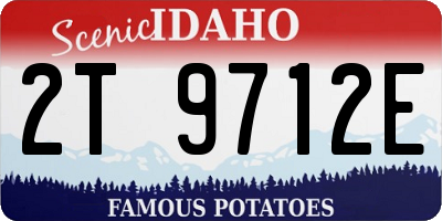 ID license plate 2T9712E