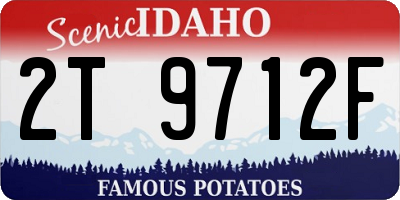 ID license plate 2T9712F