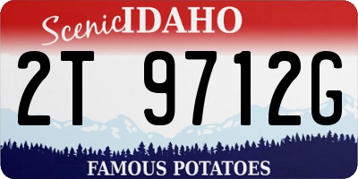 ID license plate 2T9712G