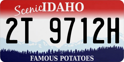 ID license plate 2T9712H