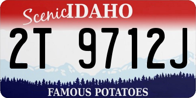 ID license plate 2T9712J