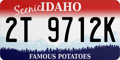 ID license plate 2T9712K