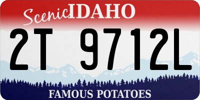 ID license plate 2T9712L