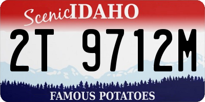 ID license plate 2T9712M