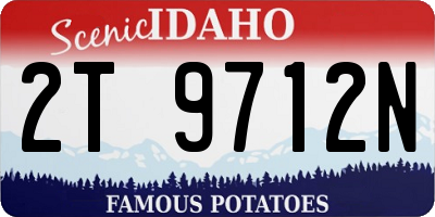 ID license plate 2T9712N