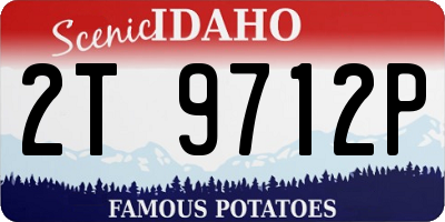 ID license plate 2T9712P